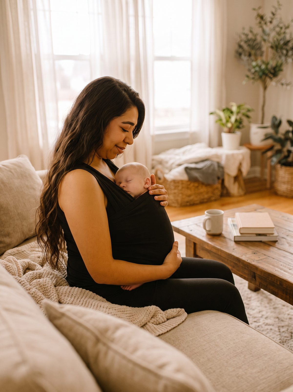 Newborn Wrap Carrier Shirt lifestyle 2