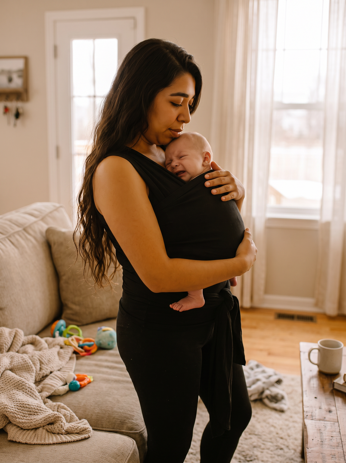 Newborn Wrap Carrier Shirt lifestyle 3