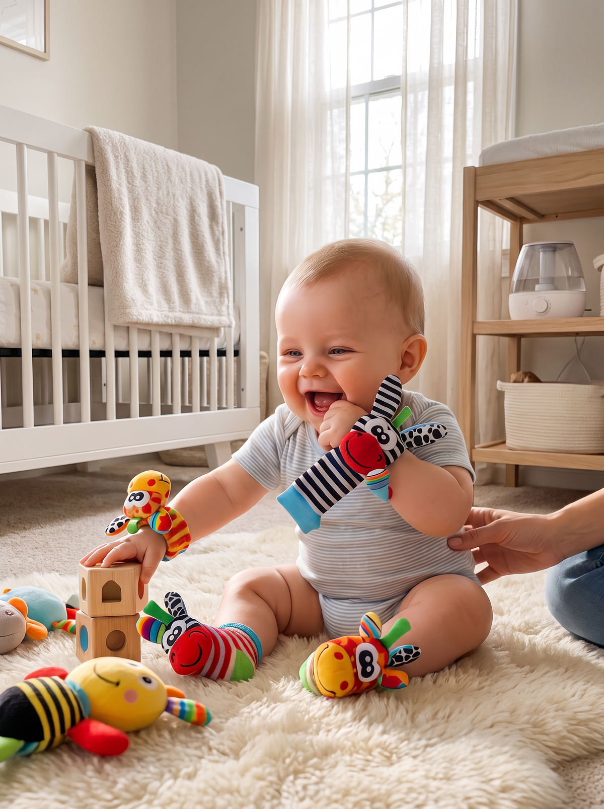 Baby Rattle Socks and Wristbands lifestyle 3