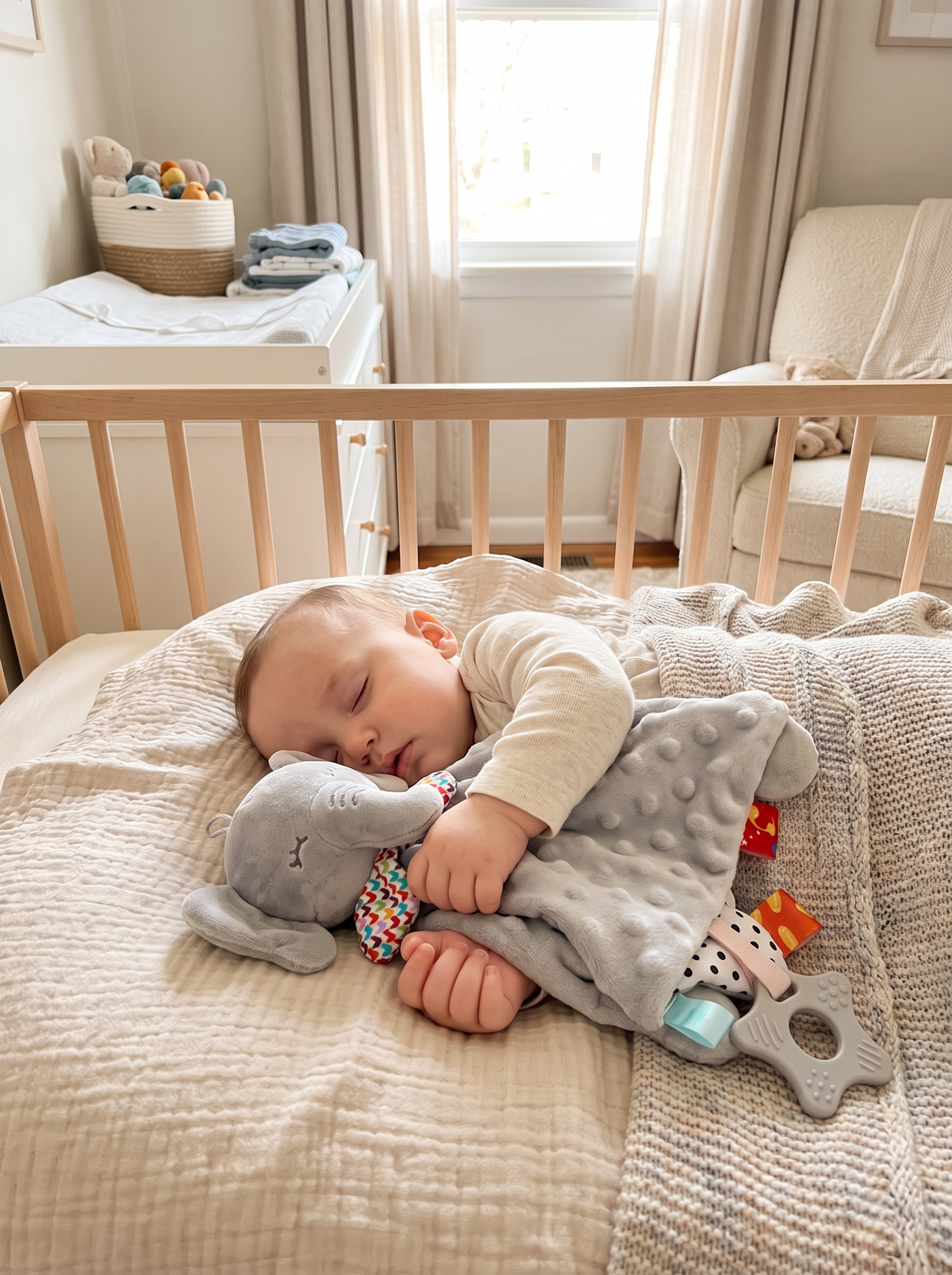 Elephant Plush Security Blanket lifestyle 2