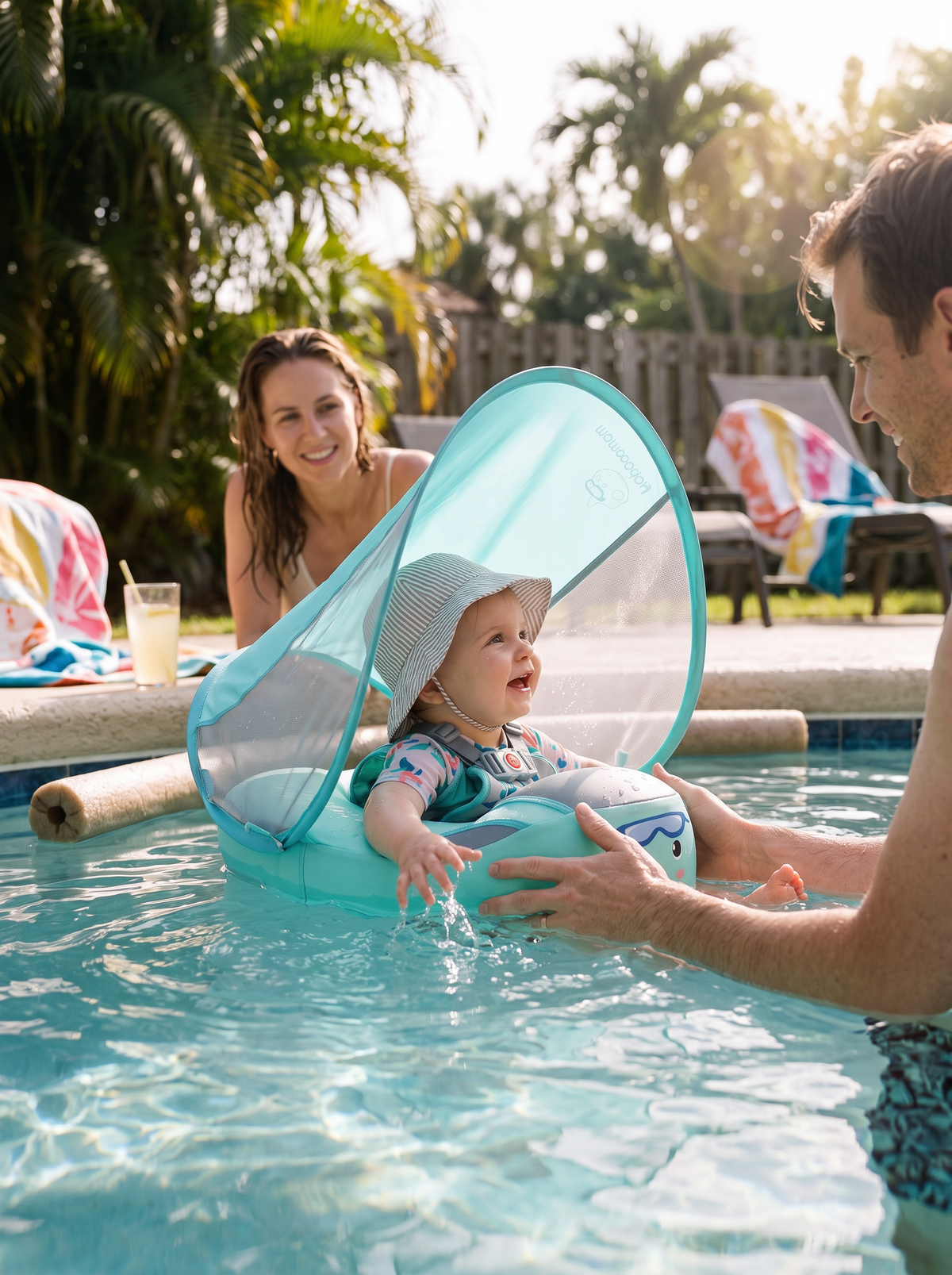 Baby Pool Float with Sunshade lifestyle 1