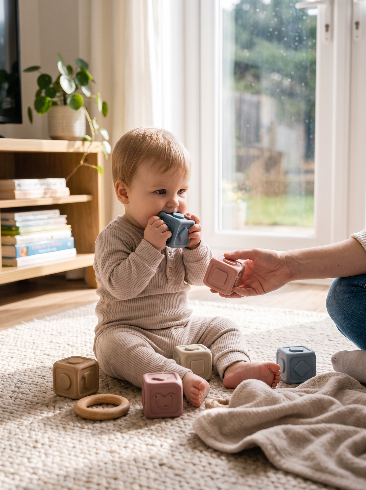 Soft Stacking and Teething Cubes lifestyle 1