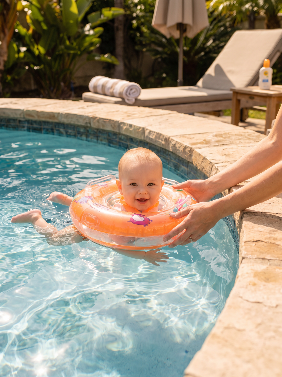 Adjustable Baby Bath Neck Ring lifestyle 2