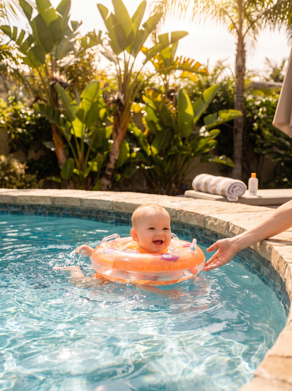 Adjustable Baby Bath Neck Ring lifestyle 3