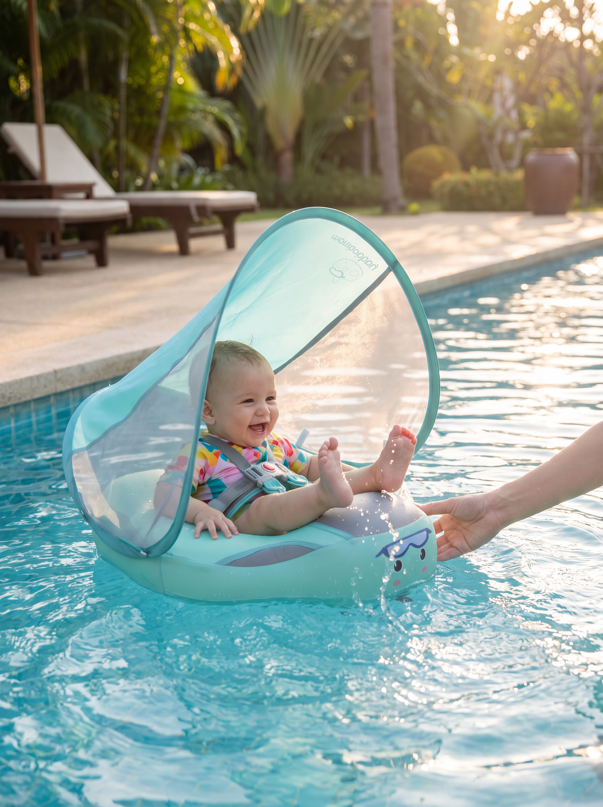 Infant Pool Float with Canopy lifestyle 2