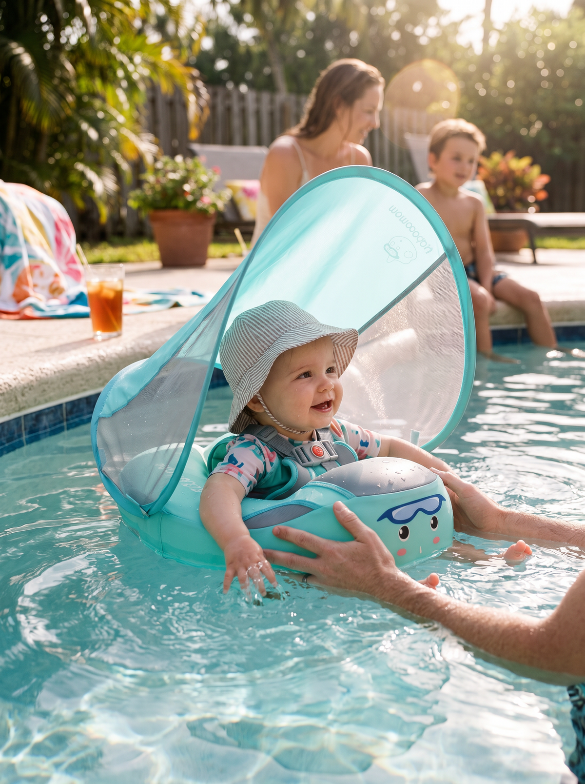 Baby Pool Float with Sunshade lifestyle 3
