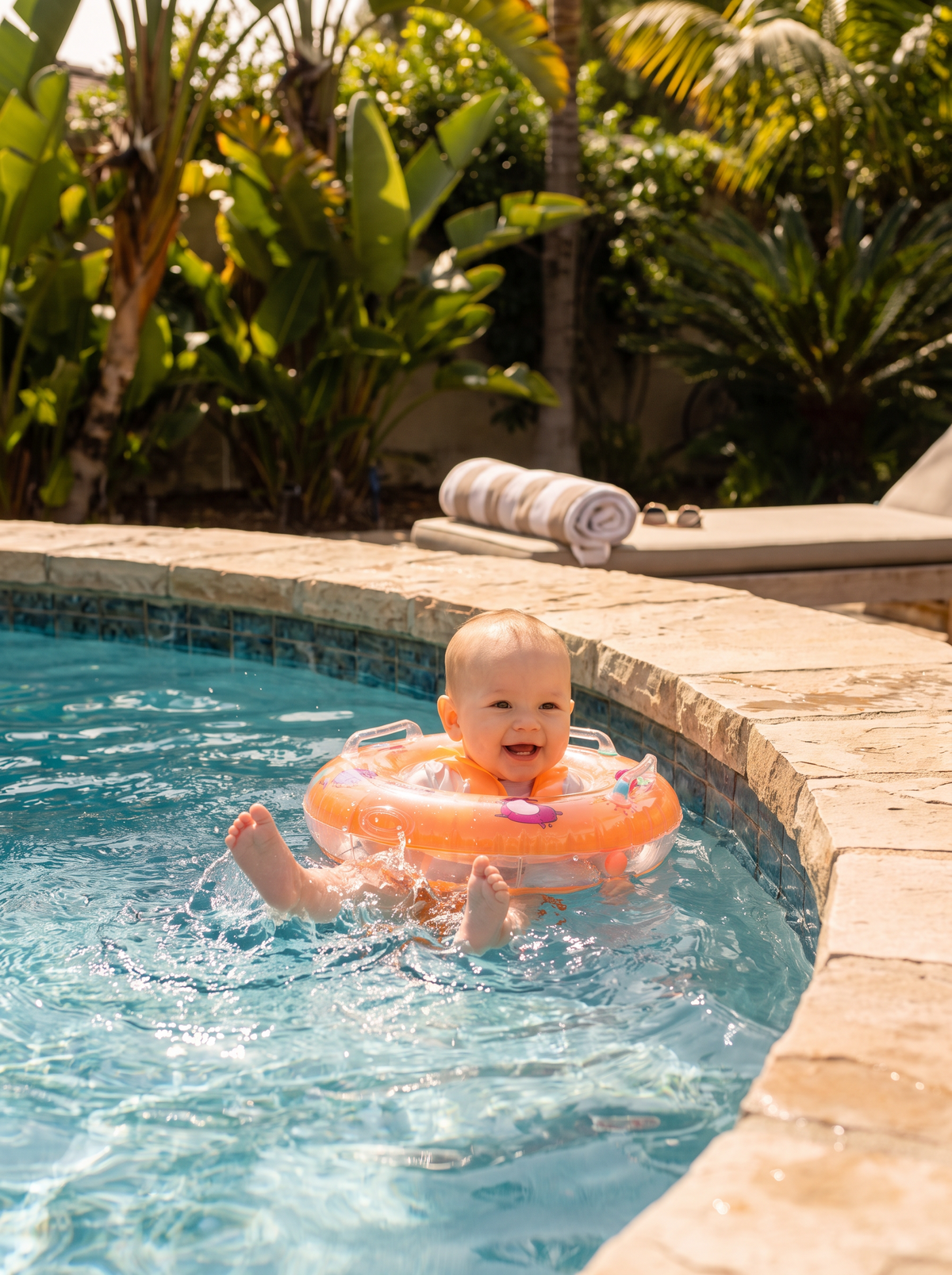 Adjustable Baby Bath Neck Ring lifestyle 1