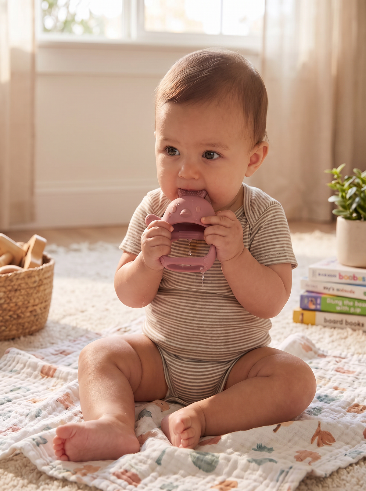 Silicone Baby Teething Mitten lifestyle 2