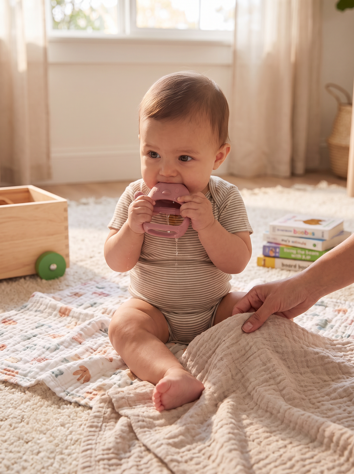 Silicone Baby Teething Mitten lifestyle 3