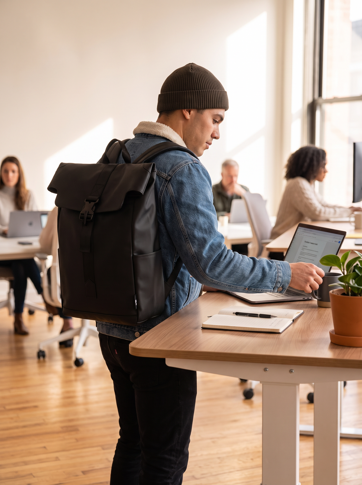 USB Charging Laptop Backpack lifestyle 3