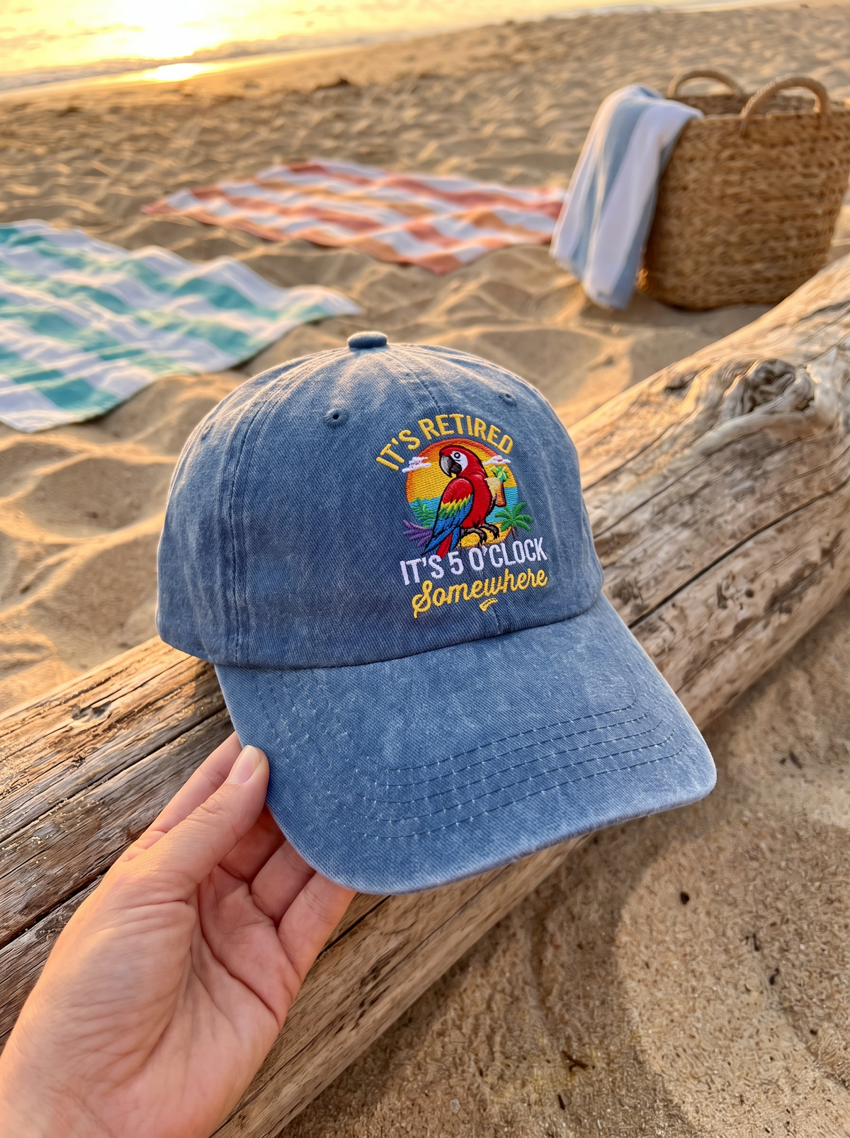 Washed Embroidered Baseball Cap lifestyle 1