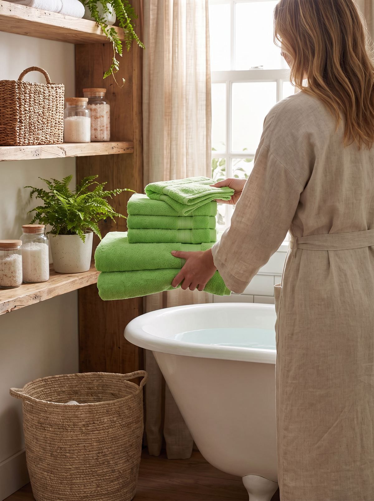 Soft Absorbent Bath Towel Set lifestyle 3