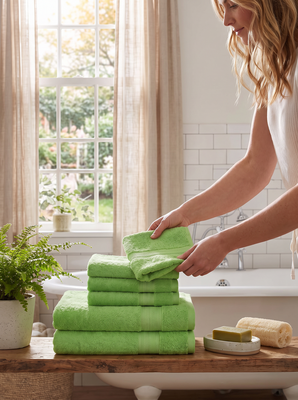 Soft Absorbent Bath Towel Set lifestyle 2