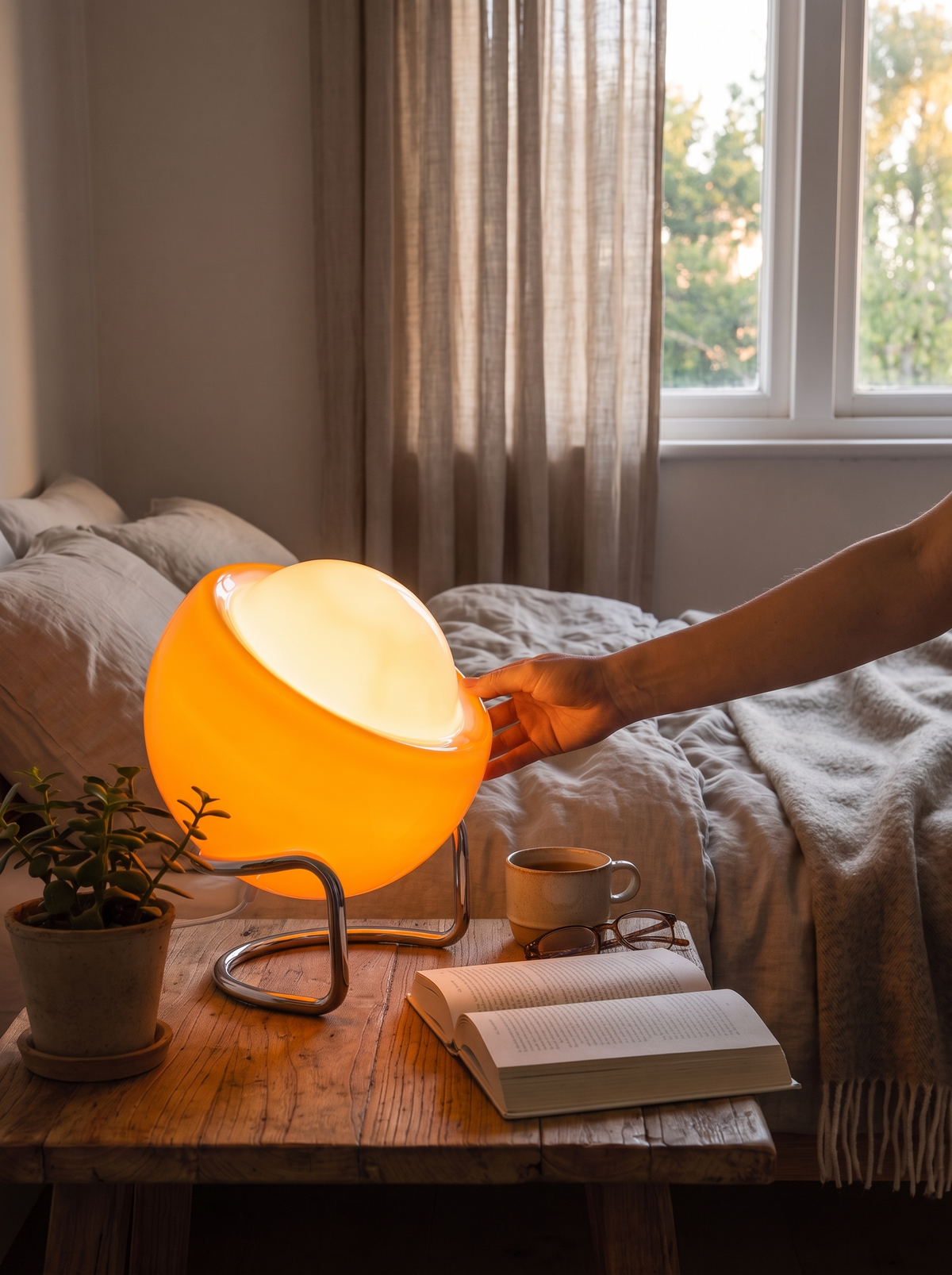 Bauhaus Retro Glass Table Lamp lifestyle 1