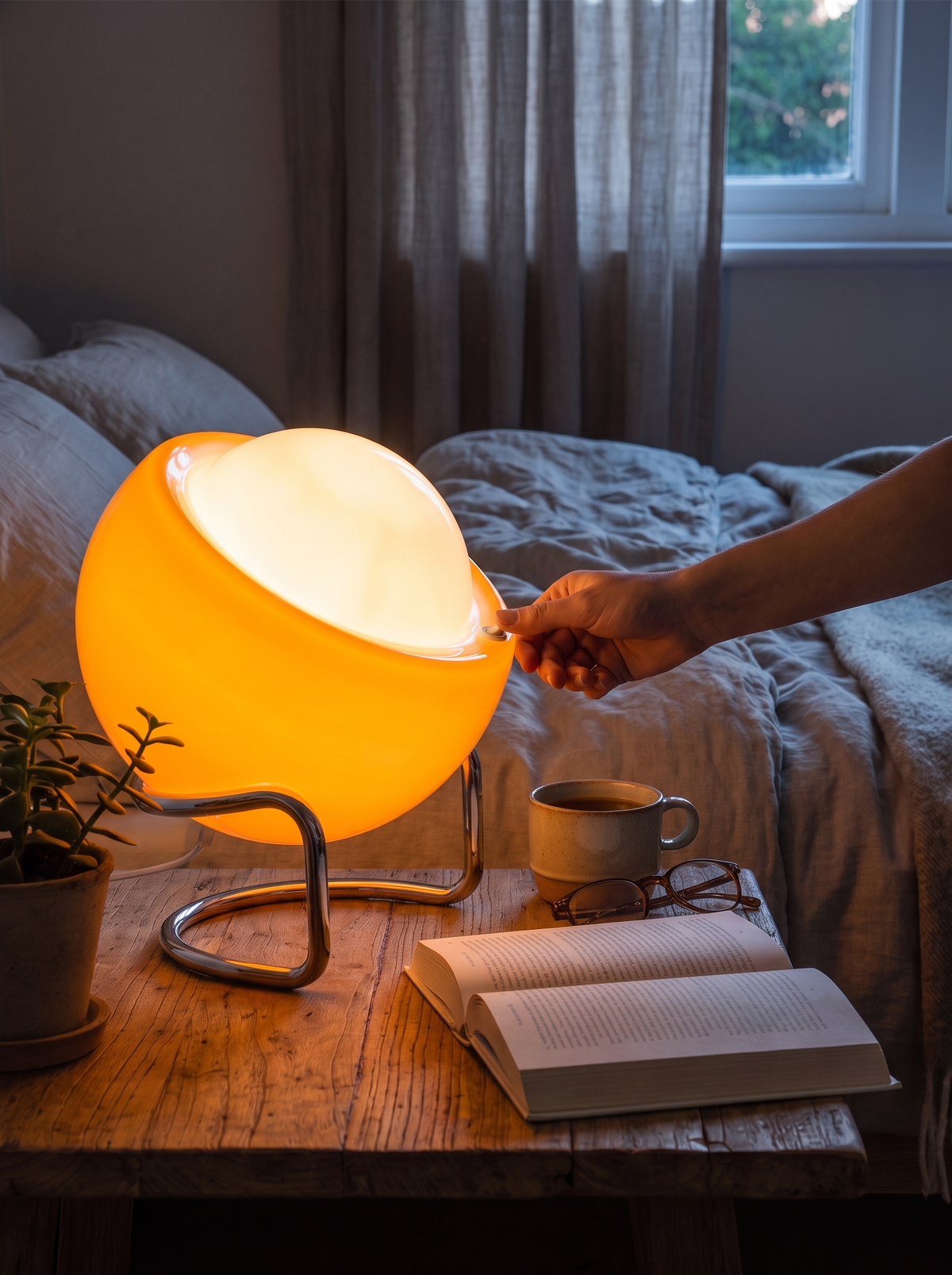 Bauhaus Retro Glass Table Lamp lifestyle 3