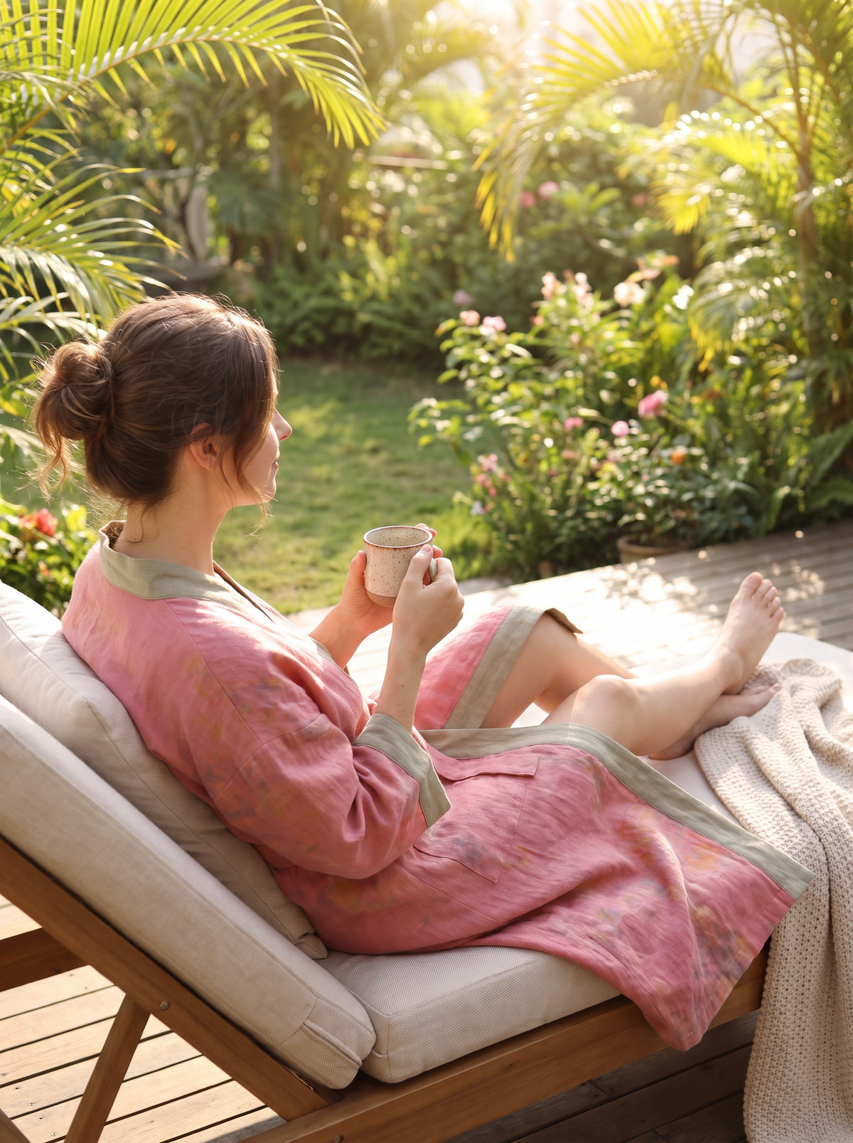 Waffle Weave Quick Dry Robe lifestyle 2