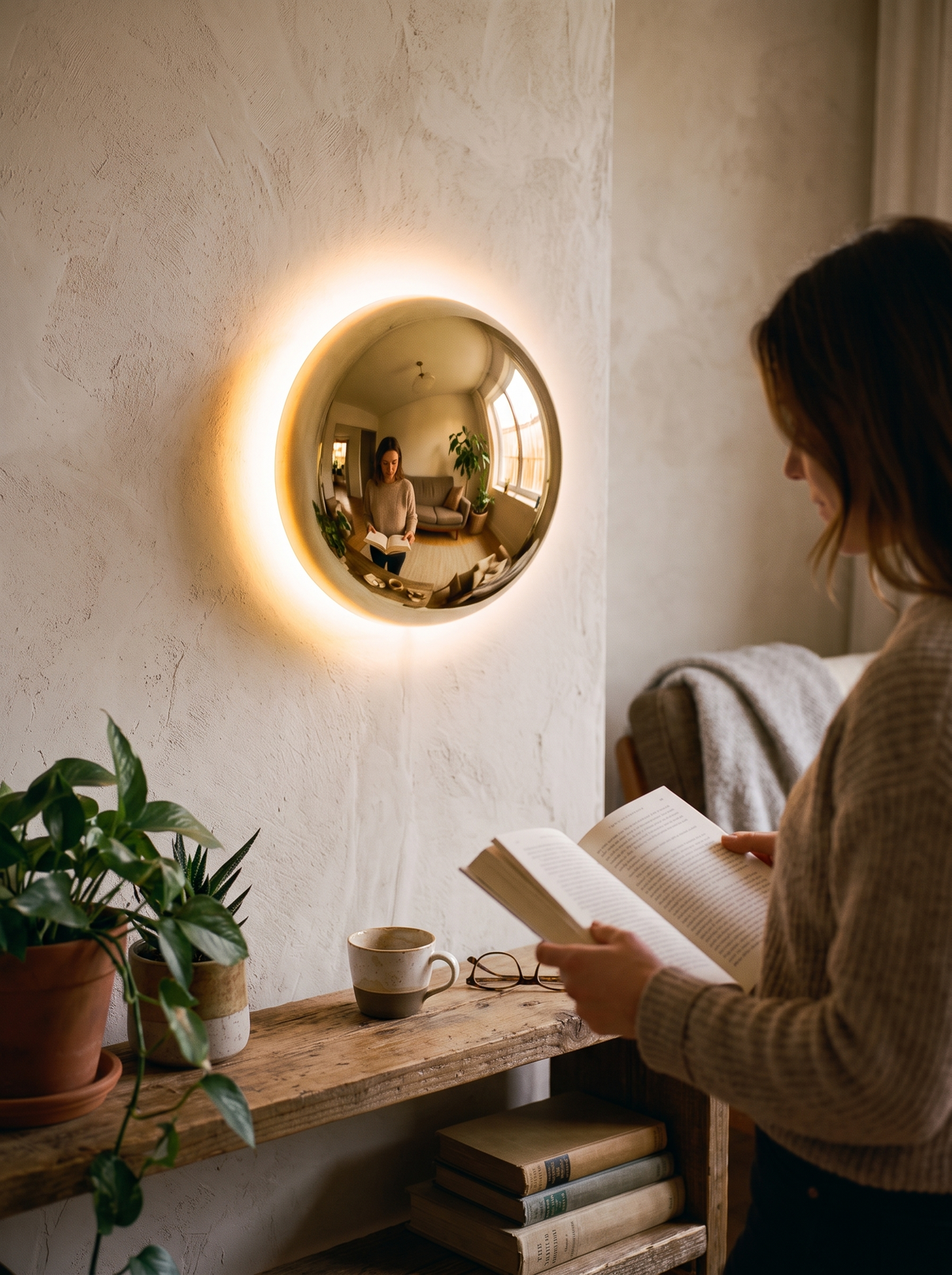Bauhaus Eclipse Gold Wall Lamp lifestyle 2
