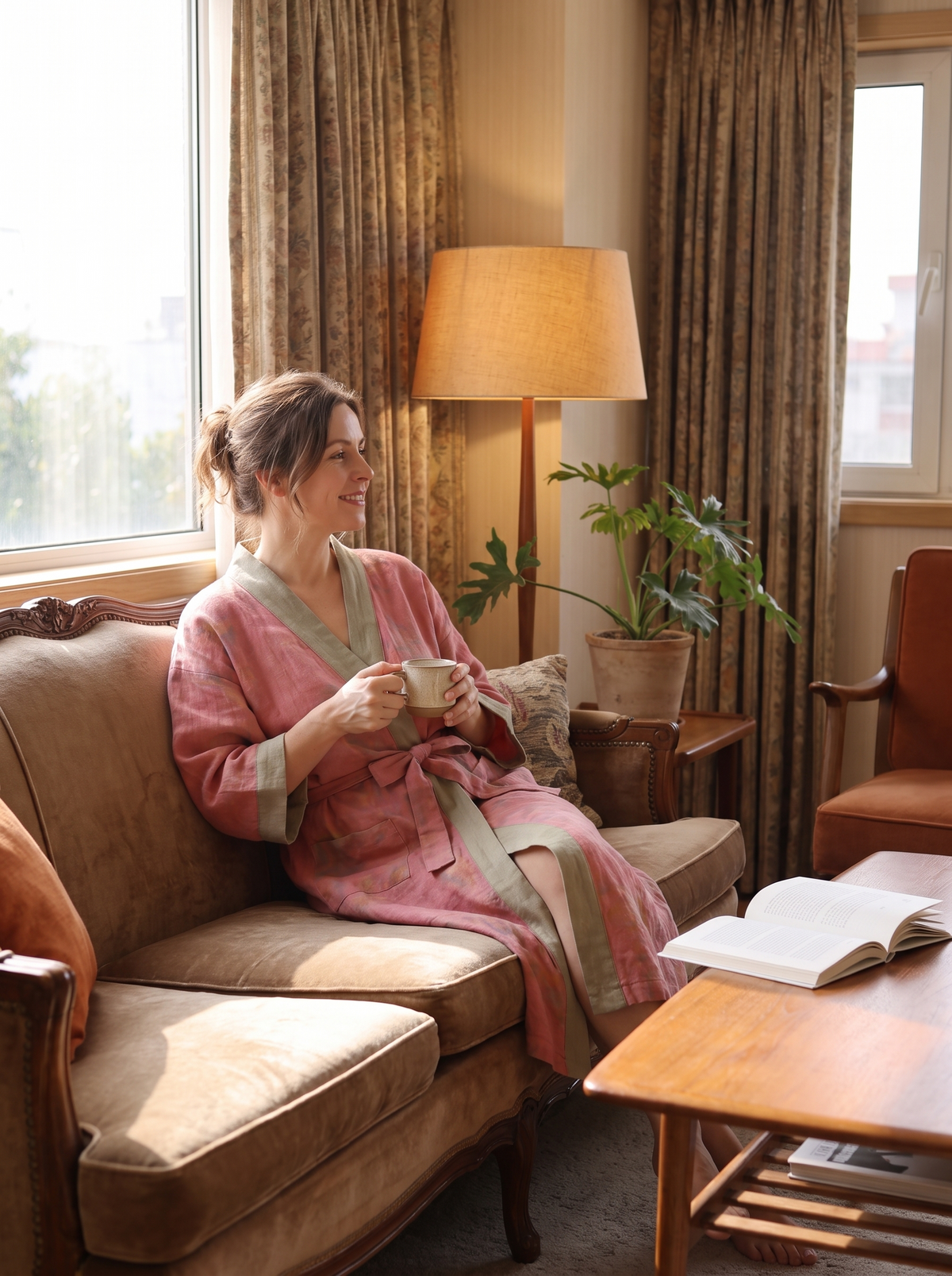 Waffle Weave Quick Dry Robe lifestyle 3