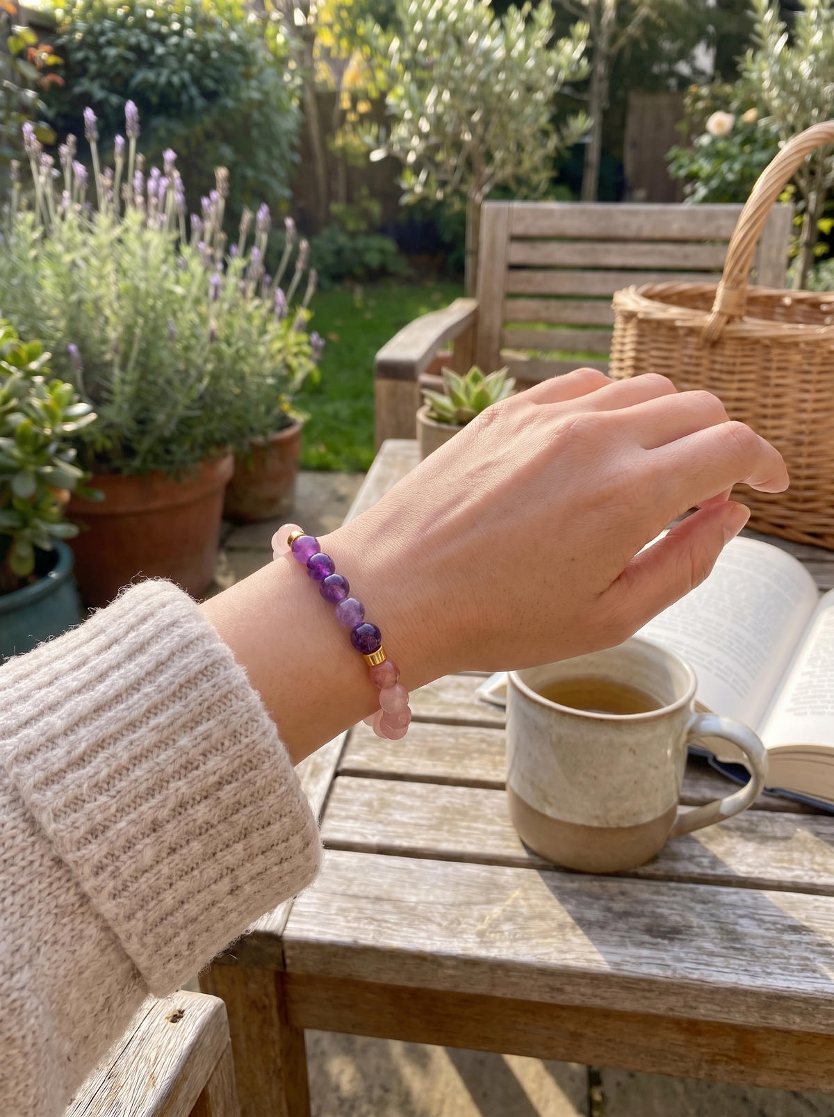 Birthstone Natural Stone Bracelet lifestyle 3