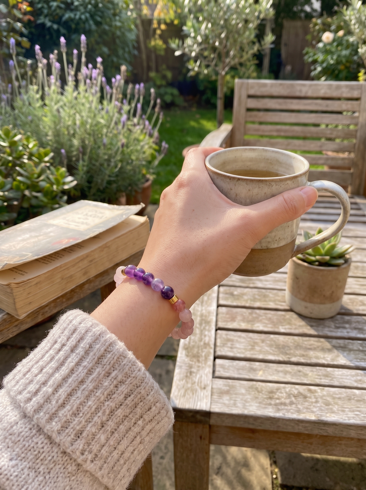 Birthstone Natural Stone Bracelet lifestyle 1