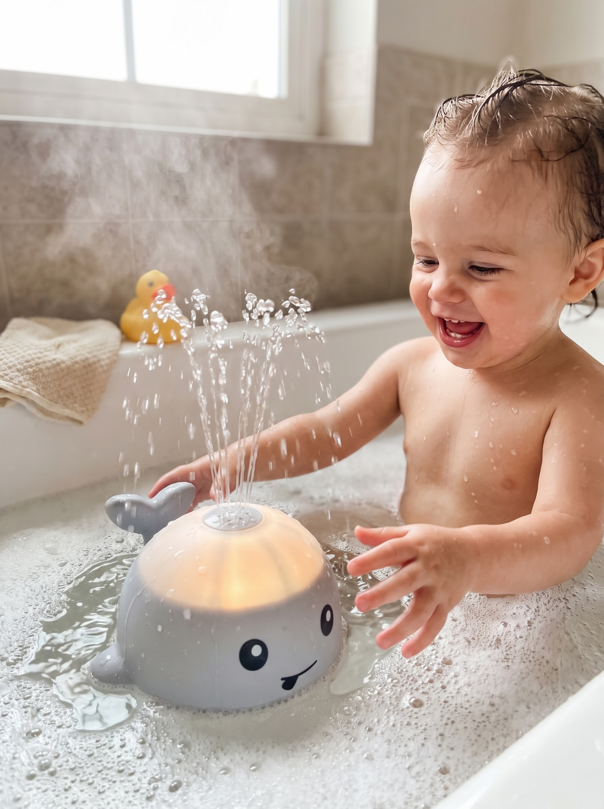 Whale Water Sprinkler Bath Toy lifestyle 2