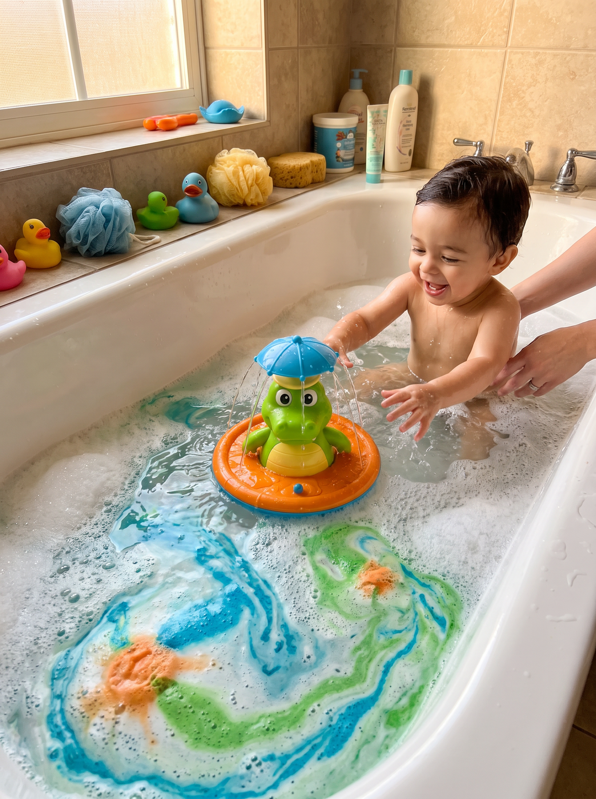 Light Up Spraying Bath Toy lifestyle 1