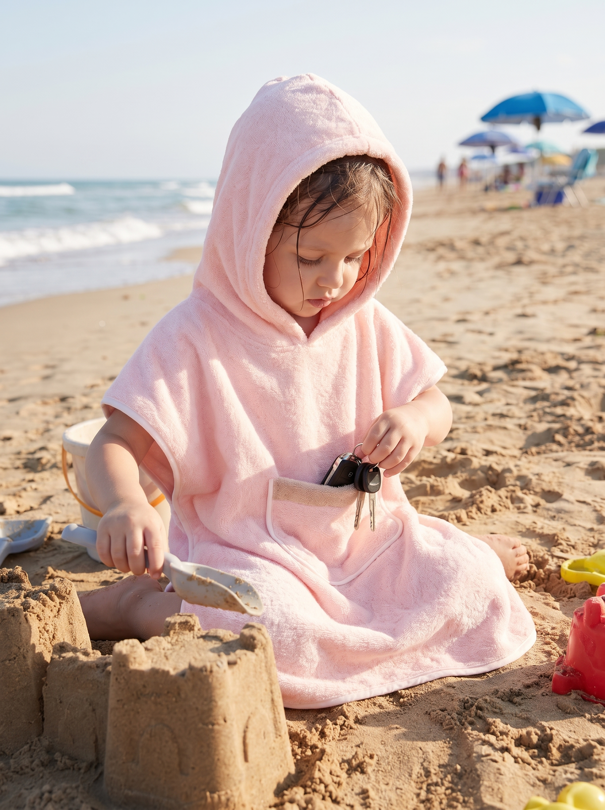Hooded Poncho Bathrobe lifestyle 3