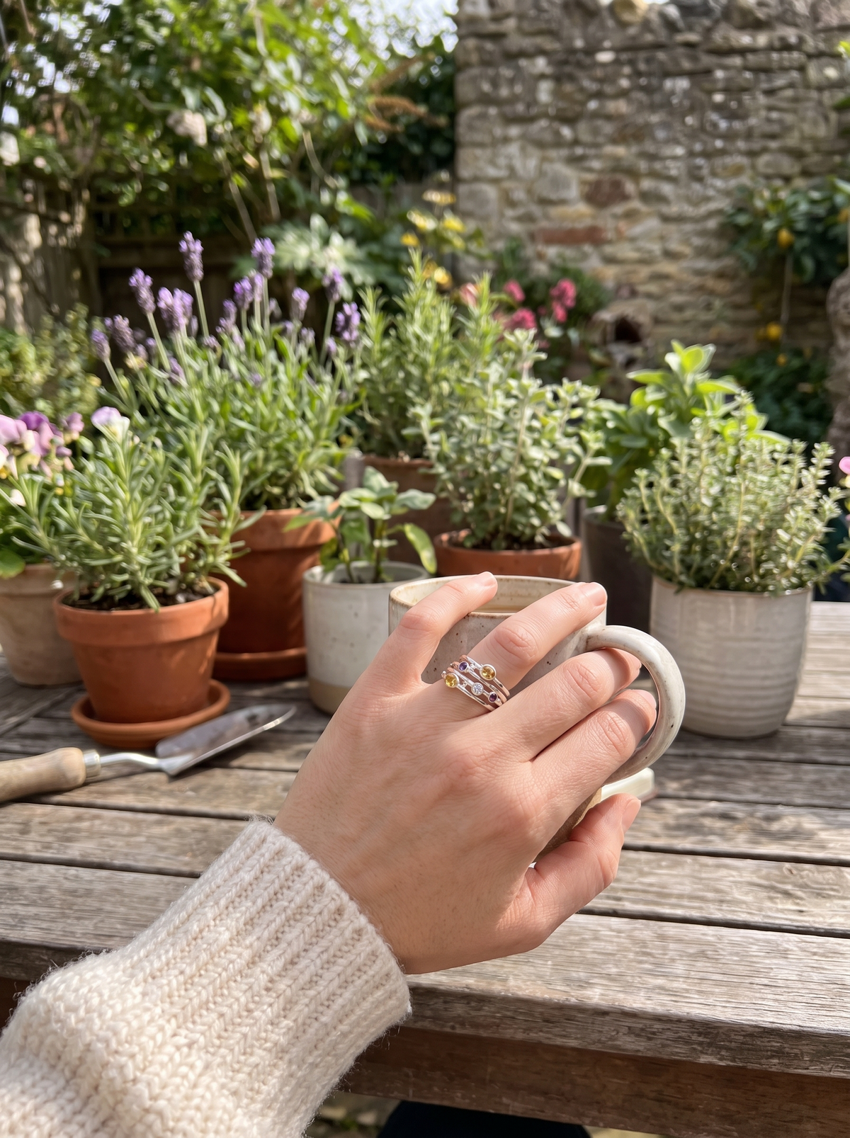 Adjustable Birthstone Wrap Ring lifestyle 1