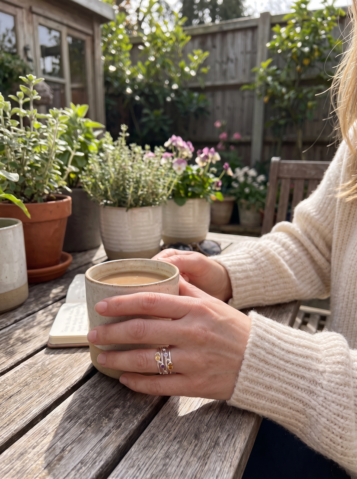 Adjustable Birthstone Wrap Ring lifestyle 3