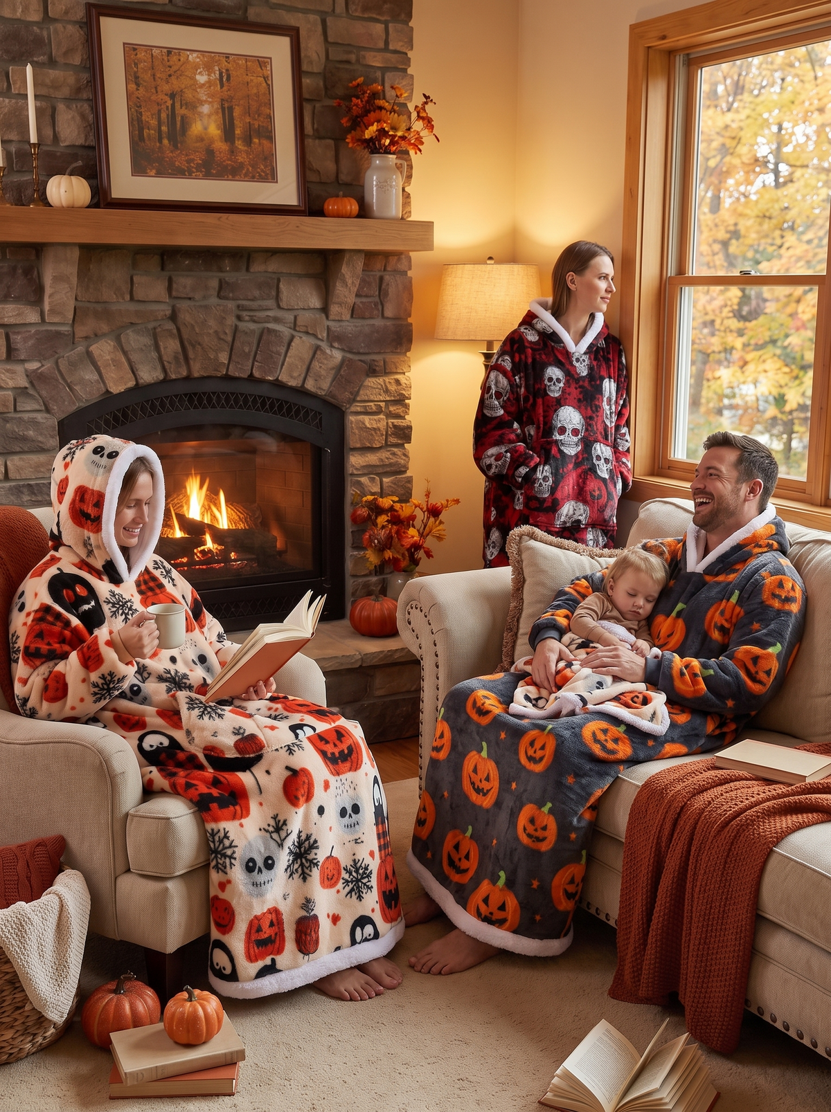 Oversized Wearable Blanket Hoodie lifestyle 1