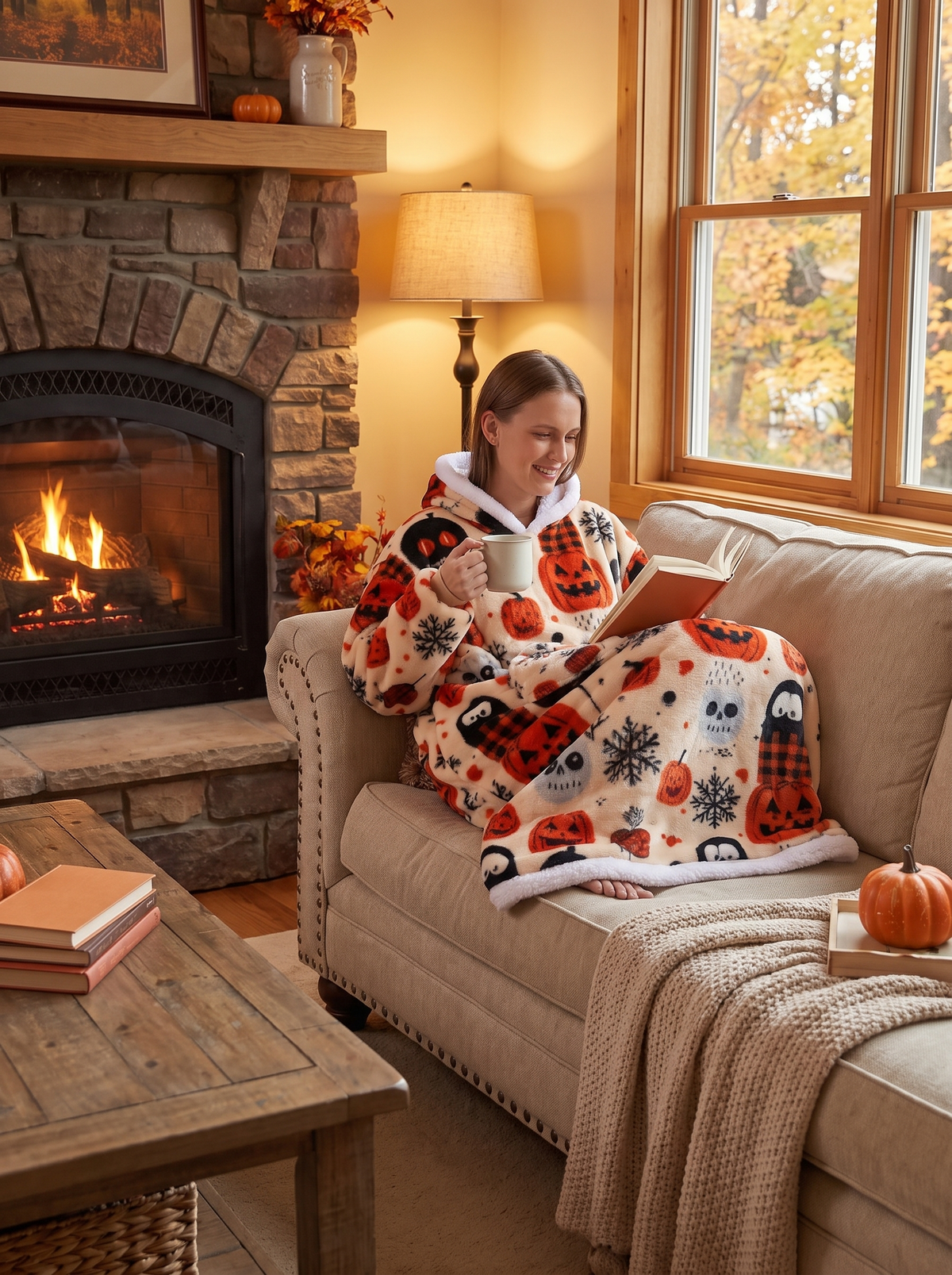 Oversized Wearable Blanket Hoodie lifestyle 2
