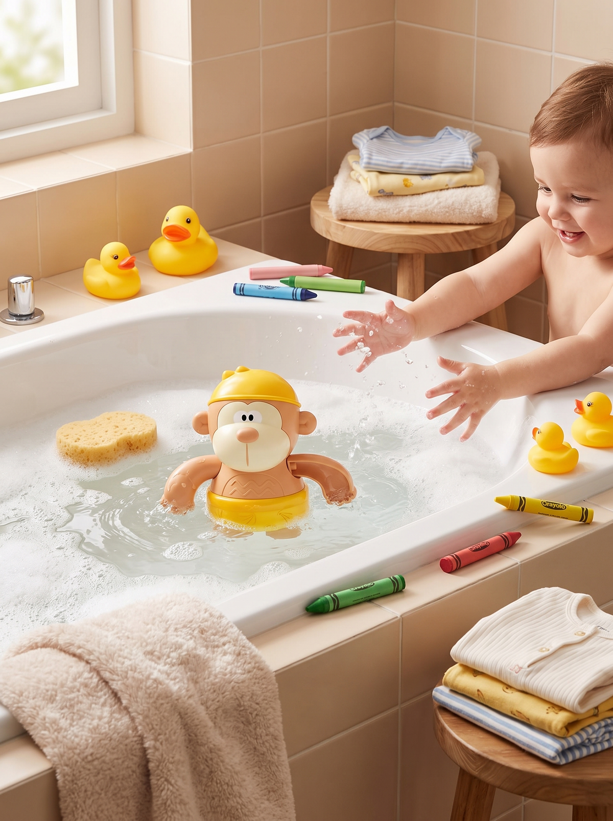 Wind Up Swimming Bath Toy lifestyle 1