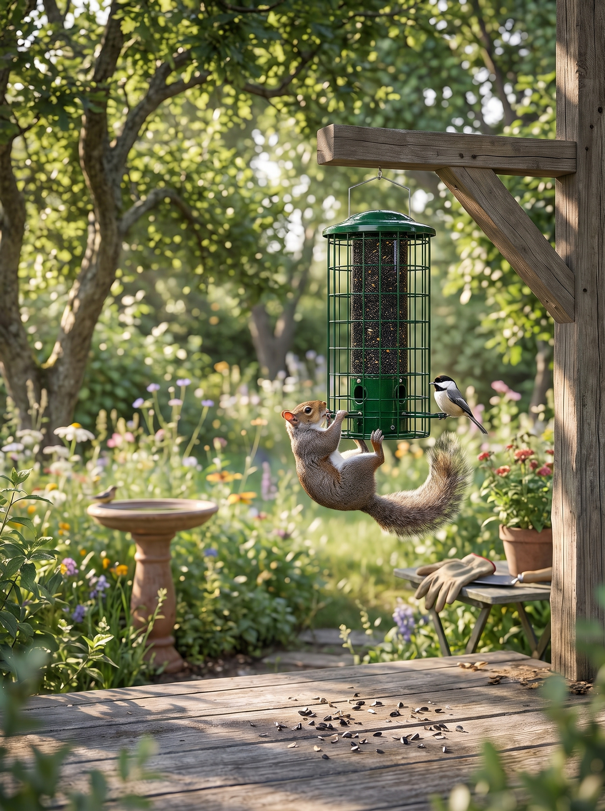 Squirrel Proof Tube Bird Feeder lifestyle 1