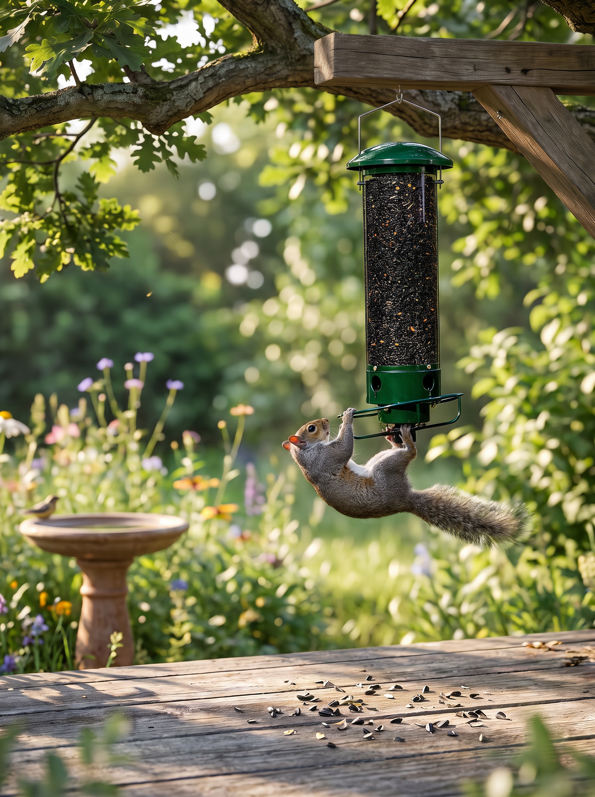Squirrel Proof Tube Bird Feeder lifestyle 2