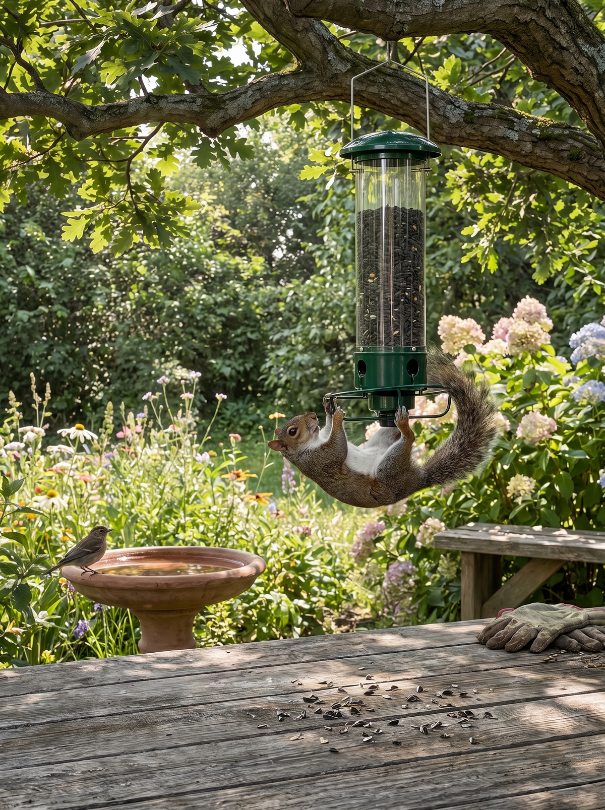 Squirrel Proof Tube Bird Feeder lifestyle 3