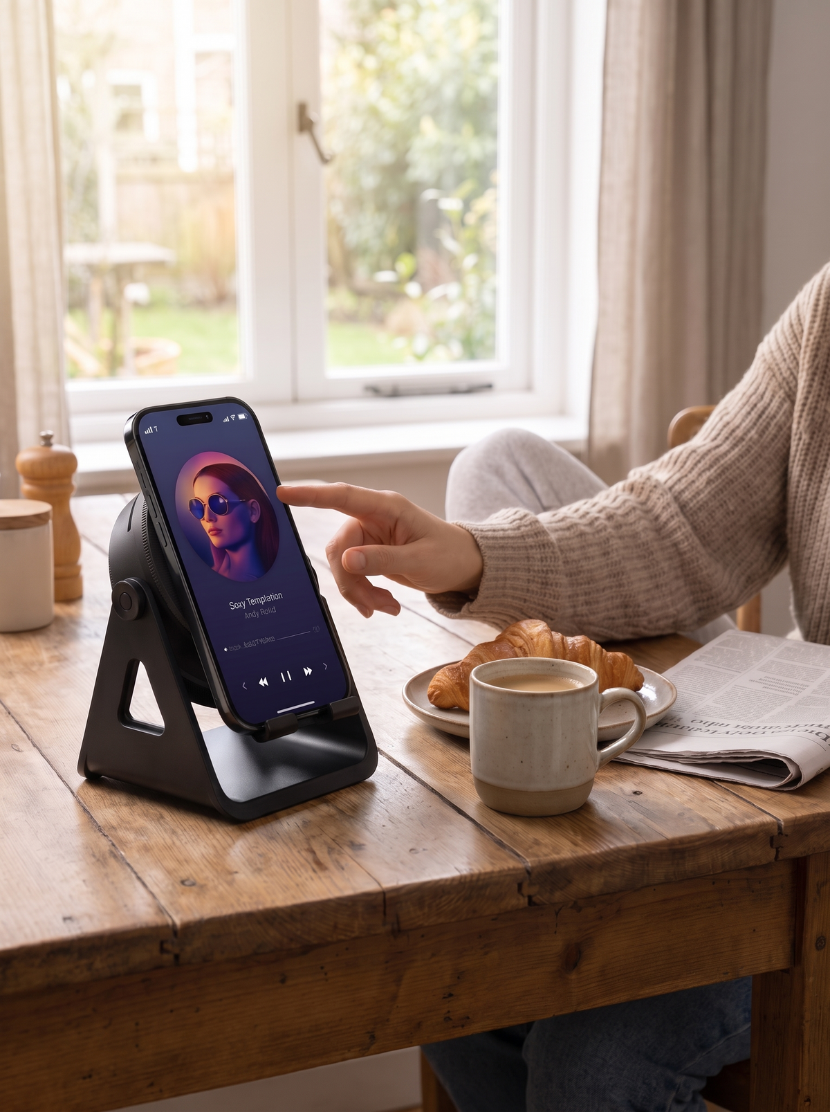 Bluetooth Speaker Charging Stand lifestyle 3