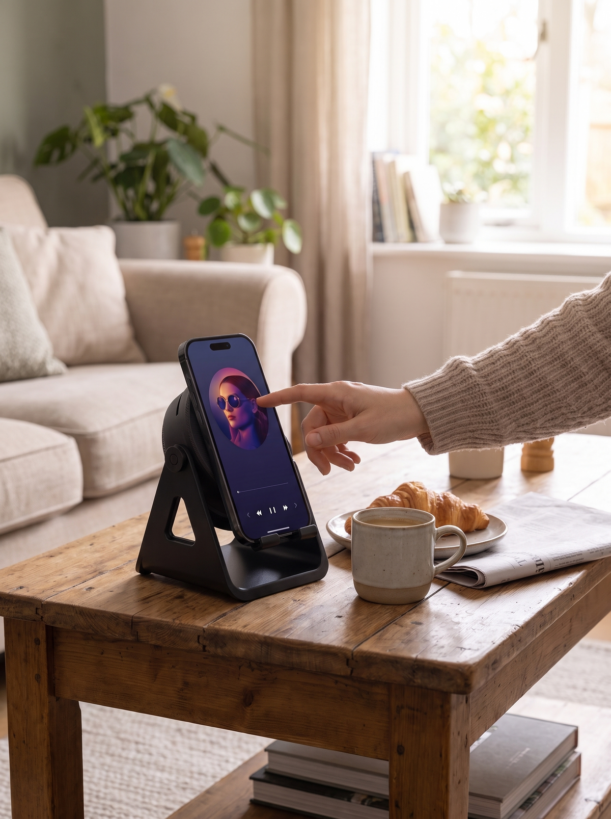 Bluetooth Speaker Charging Stand lifestyle 2