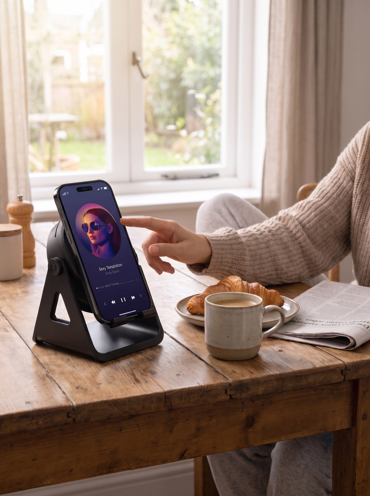 Bluetooth Speaker Charging Stand lifestyle 1