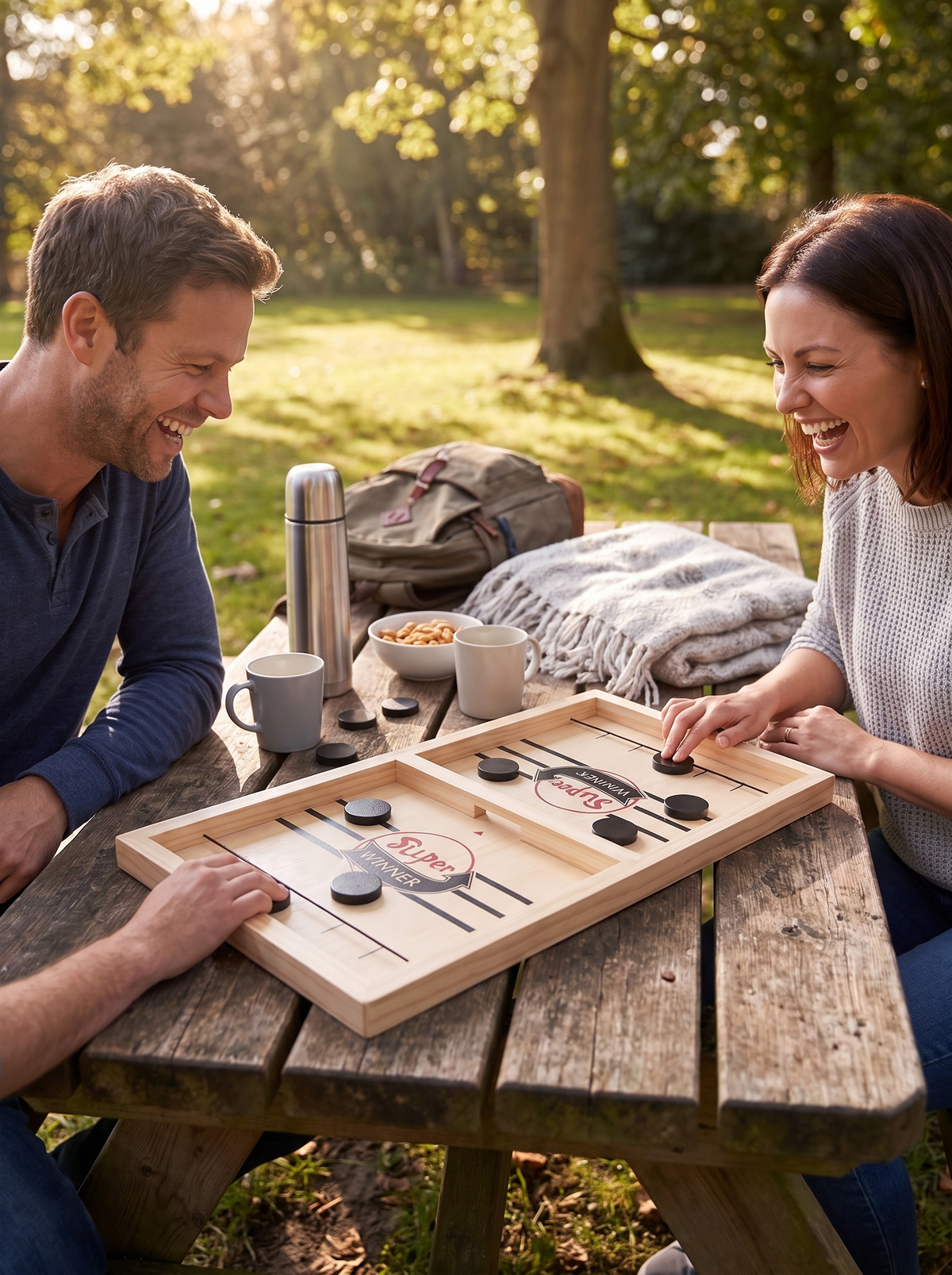 Wooden Fast Sling Puck Game lifestyle 3