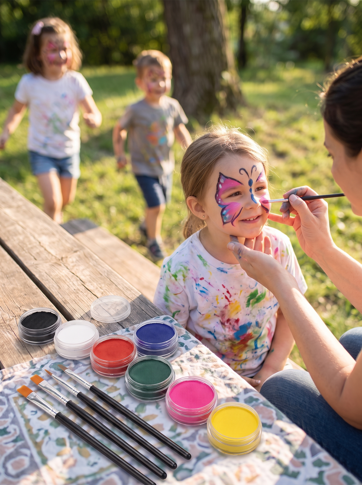 Rainbow Split Cake Body Paint lifestyle 2