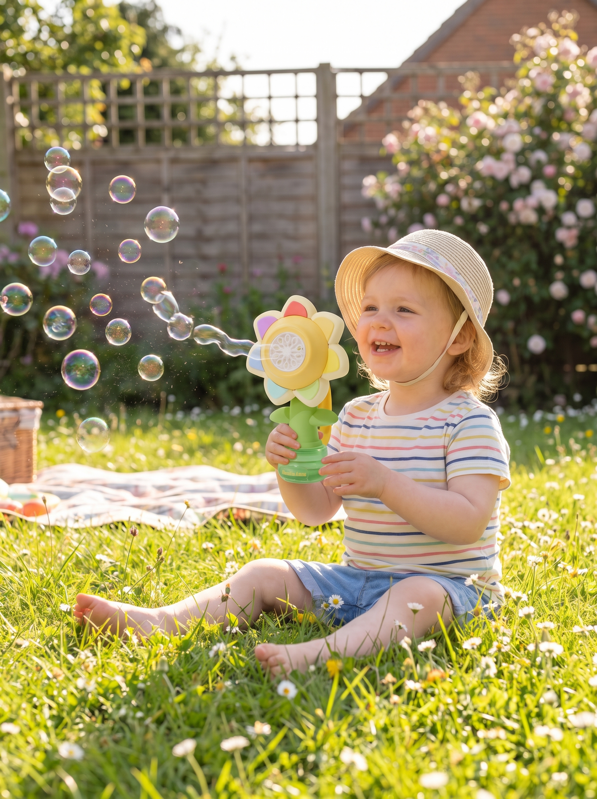 Flower Bubble Machine Toy lifestyle 1