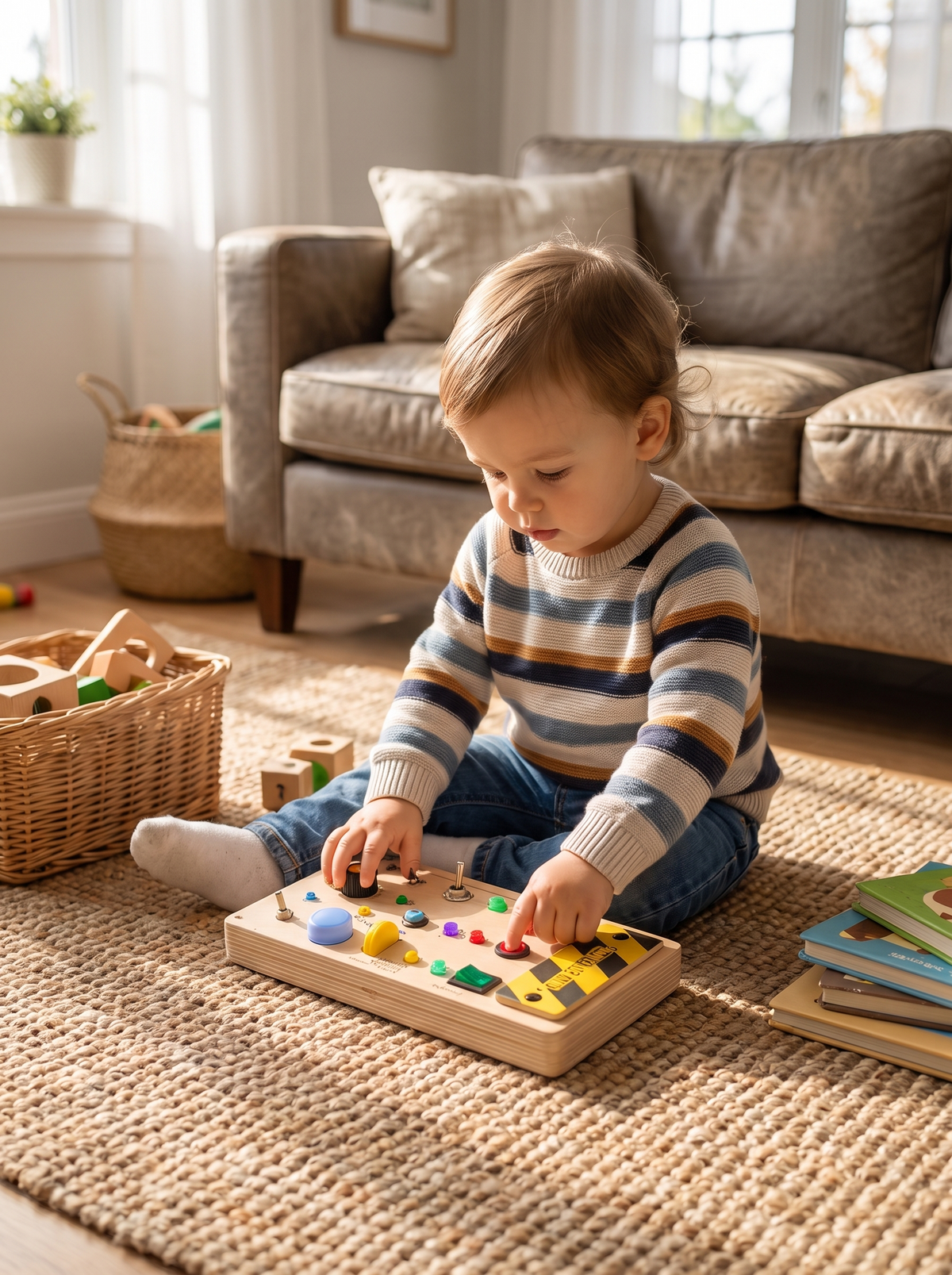 Wooden Busy Board Activity Panel lifestyle 3