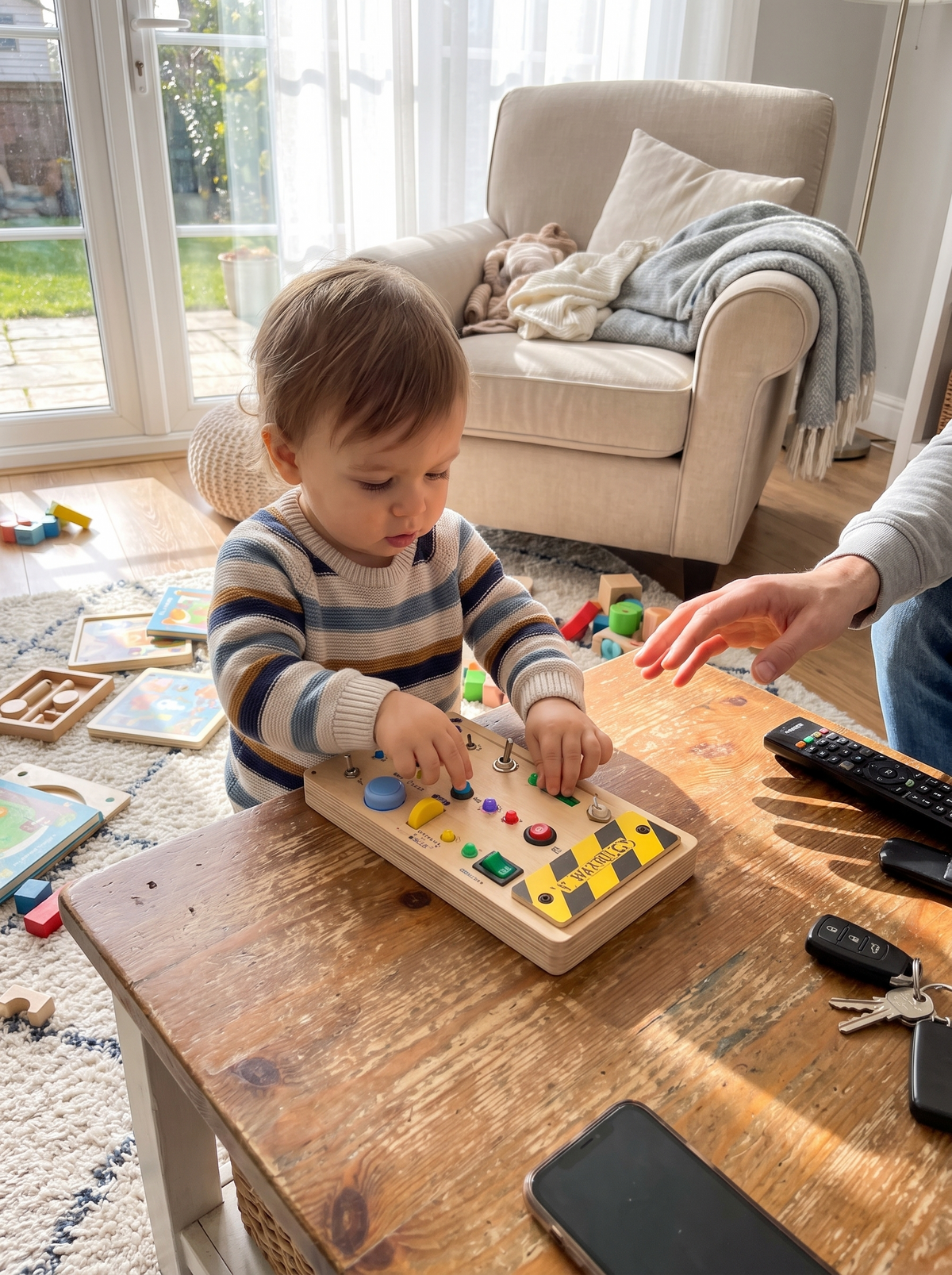 Wooden Busy Board Activity Panel lifestyle 1