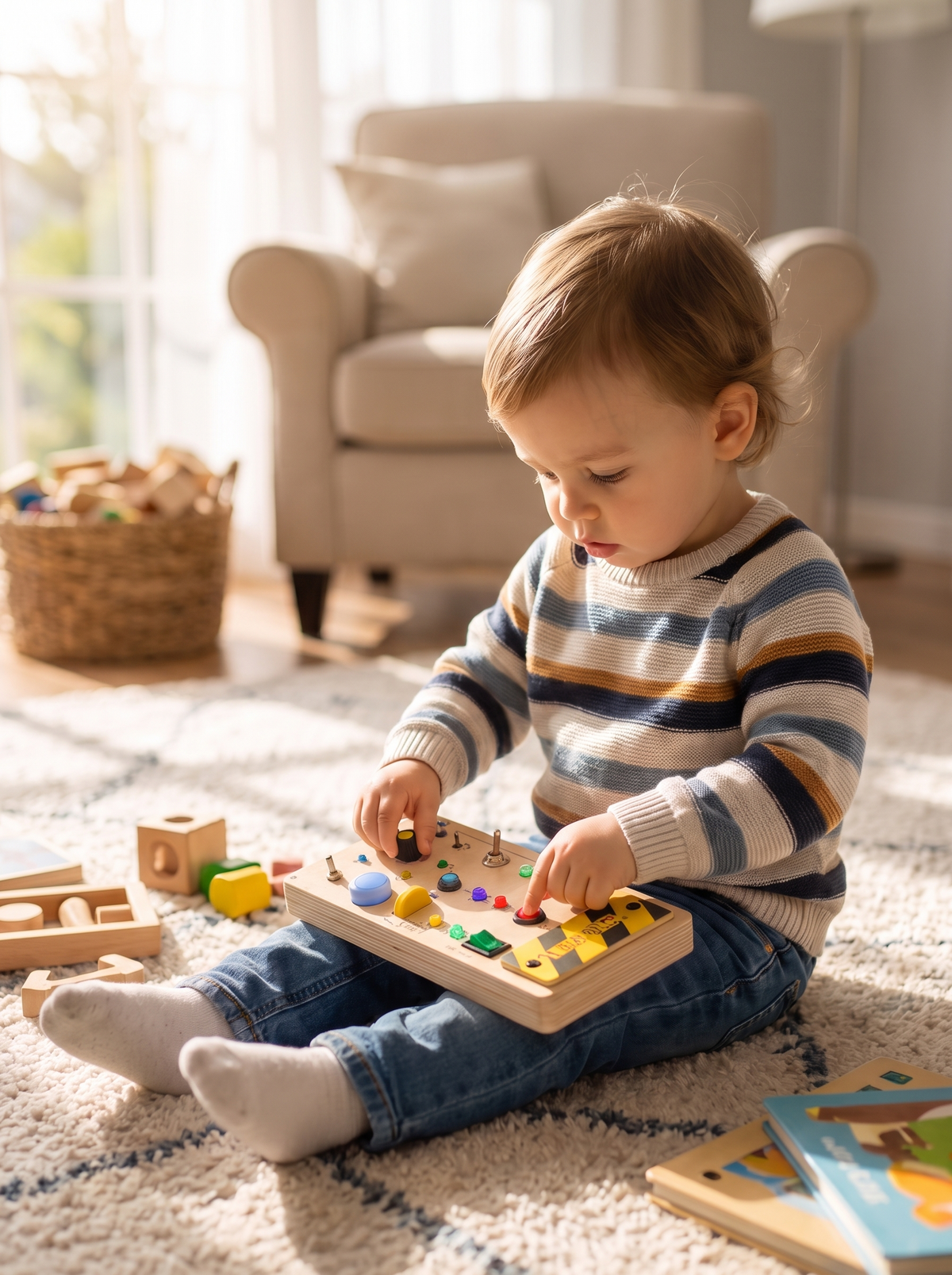 Wooden Busy Board Activity Panel lifestyle 2