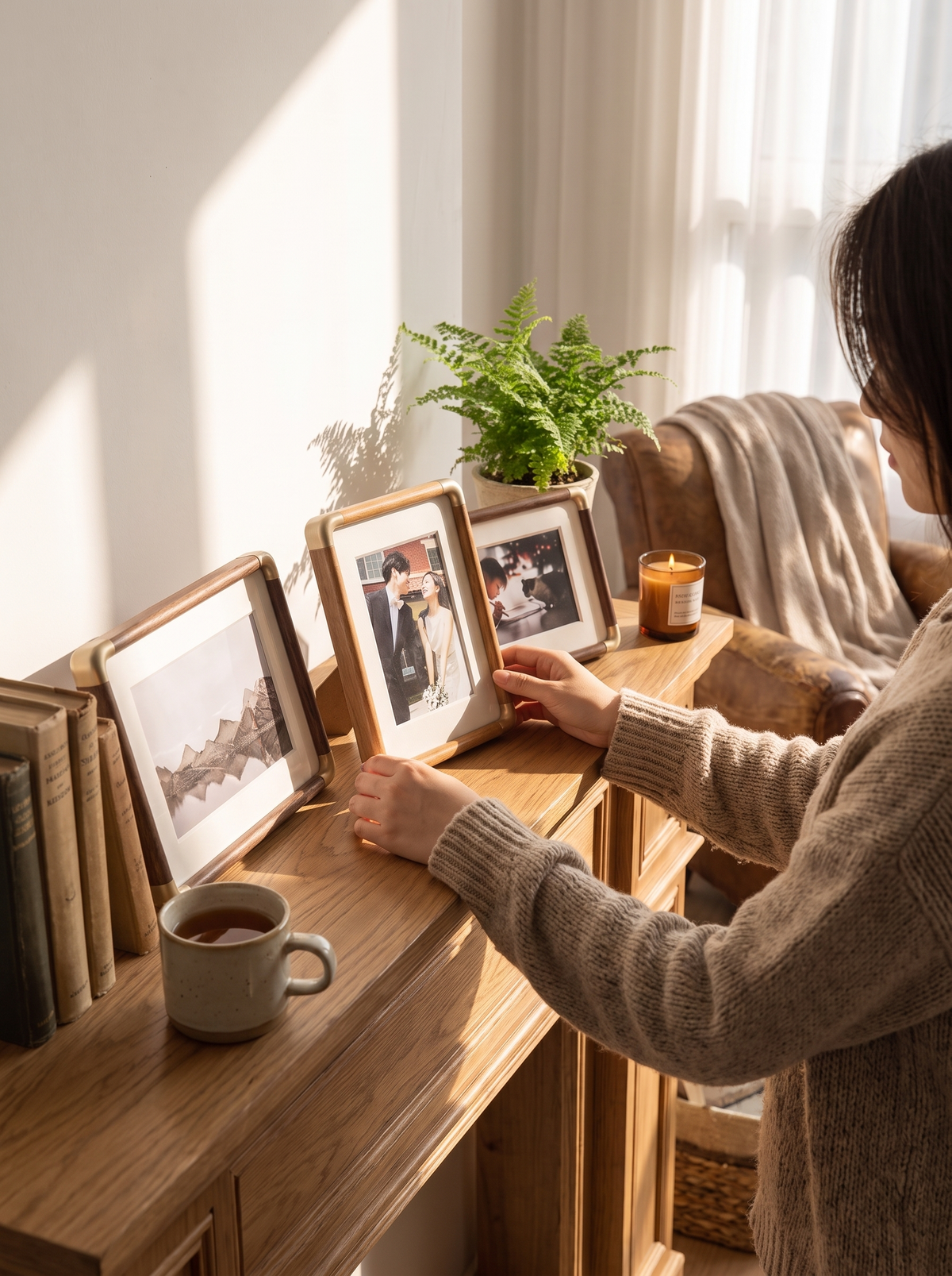 Brooks Vintage Wood Photo Frame lifestyle 1
