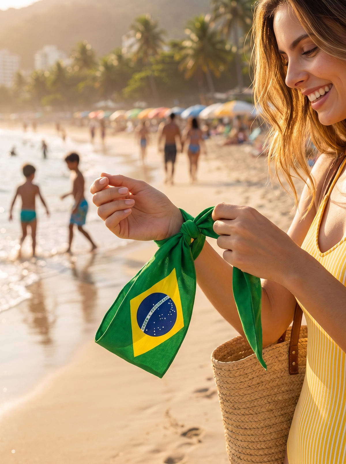 Brazil Flag Neck Gaiter lifestyle 1