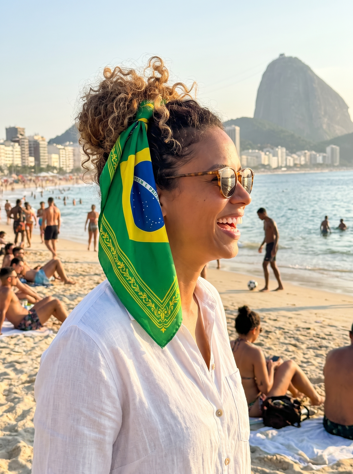 Brazil Flag Bandana Scarf lifestyle 2