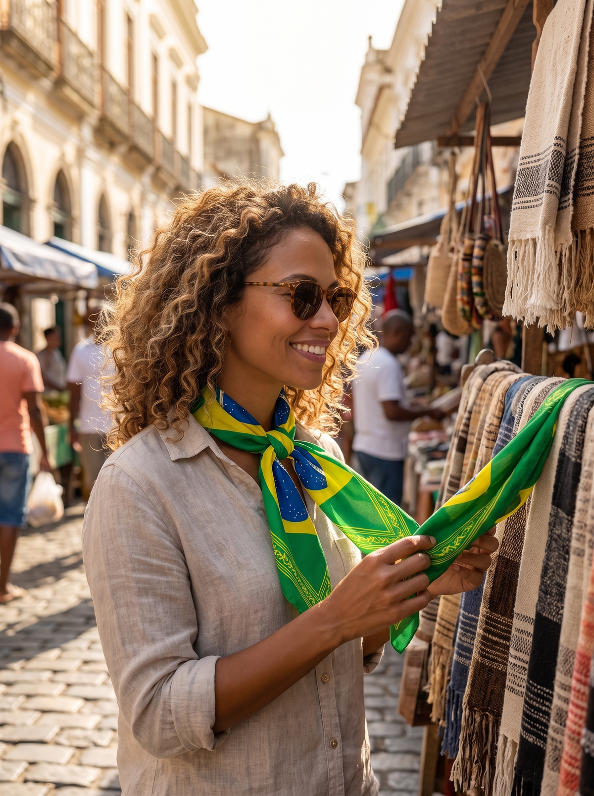 Brazil Flag Bandana Scarf lifestyle 3