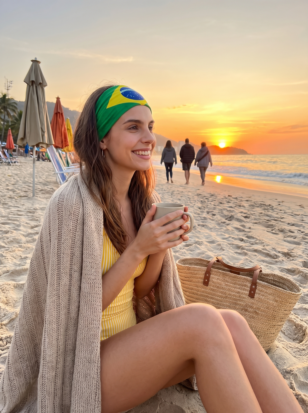 Brazil Flag Neck Gaiter lifestyle 2