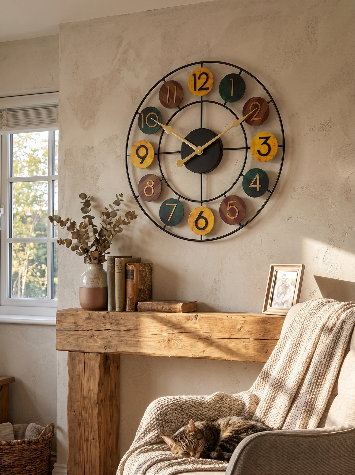 Retro Iron Colorful Wall Clock lifestyle 2